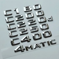 2015 Chrome Letters C180 C200 C250 C300 C350 C400 C450 C220d C250d 4Matic Emblem for Mercedes Benz W
