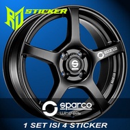 CAR RIM STICKER. SPARCO RIM STICKER