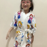 New Product Kimono Children's Towel White Base frozen Screen Printing 2 2-4 Years Soft Material Wate
