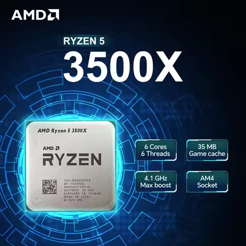 AMD Ryzen 5 3500X New 6-Core 6-Tread DDR4 Socket AM4 CPU Processor R5 3500x 3000 Series 4.1GHz TDP 6