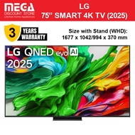 LG 75QNED86ASA 75" QNED EVO MINILED 4K SMART TV | Free WMT + $50 Grocery Vouchers Redeem LG By 31 De