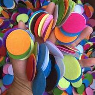 500pcs Colorful Felt Circles, 2/3/4/5cm Non-Woven Fabric Circles, Handmade Flower Pads, Flower Base 
