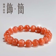 天然 7A級 9mm 金色太陽石圓珠手鏈｜日長石灑金光芒｜活力自信・招陽光正能量