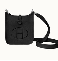 Hermes Mini Evelyne 16 Noir 🎄 小禮物 🎁 黑色銀扣