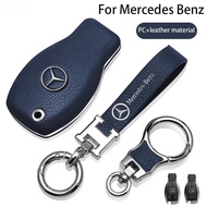 PC+leather Key Fob Cover for Mercedes Benz C E S M CLS CLK G Class C200L GLC260 CLA200 S Original Re
