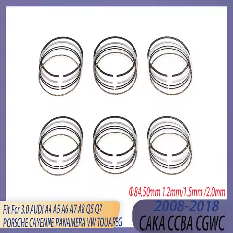 STD Engine Parts 6x Piston Ring Set Kit Fit 3.0 L GAS 08-18 For AUDI A4 A5 A6 A7 A8 Q5 Q7 PORSCHE CA