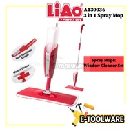 Liao A130036 2 in 1 Spray Mop and Window Cleaner Set Mop Lantai Spray Microfiber Mop Flat Mop Brooms