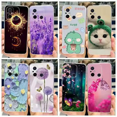 For Xiaomi Redmi 12C Case New Fashion Painted Cover Silicone Soft TPU Fundas For Xiaomi Redmi 12C 12