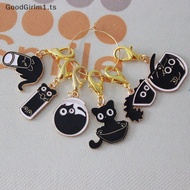[GoodGirlm1] 6 PCs/Set Zinc Based Alloy & Iron Based Alloy Knitting Stitch Markers Cat Animal Croche
