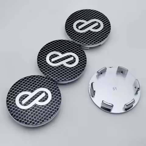 4pcs 51mm O.D / 46mm I.D ENKEI Logo Emblem Badge Car Wheel Center Caps Wheel Hubcap Hub Rim Center D