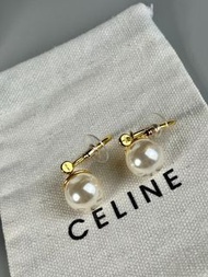 CELINE outlet 珍珠金屬耳環