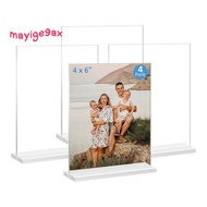 Acrylic Picture Frame 4x6 Inches, 4 Pack Plastic Picture Frames Holder Standing,Double Sided Picture