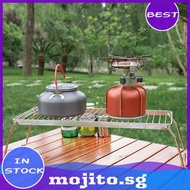 【Mojito】BBQ Grill Rack Folding Campfire Pot Pan Mesh Bracket for Cooking Picnic Travel