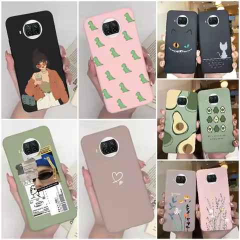 For Xiomi Xiaomi Mi 10T Lite Mi10t 10 T Lite 5G Case Cute Painted Matte Silicone Soft Cover For Xiao