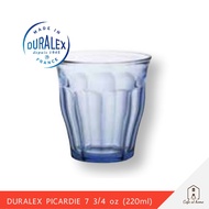 DURALEX Picardie 7 3/4oz (220ml) BLUE  แก้วน้ำ แก้วกาแฟ คาเฟ่ (ชุด 6 ใบ)