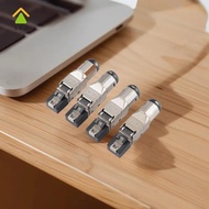 [XFD]  1Pcs RJ45 Shielded Toolless Modular Termination Plug RJ45 Cat8 Cat7 Cat6A Connector 2000MHz 4