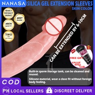 NANASA Silica Gel Extension Sleeves &amp; Transparent Penis Sleeves &amp; 4in1 Glans Sleeves For Men 丨Condom For Men Delay Sleeves For man Penis Performance Enhancement equipment Sleeves Sex Toys For Men Dick Toy Sex Condom With Bolitas