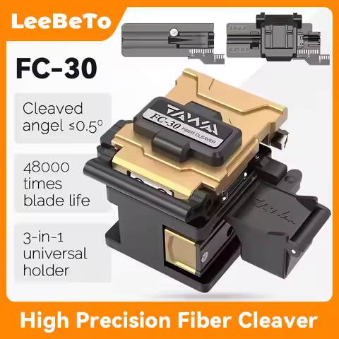 TAWAA FC-30 Cutter Optical Fiber Cleaver Double Fixture Standard Less than 0.5 Degrees (48000 times 