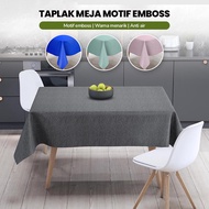 Taplak Meja Makan Motif Embos Jumbo/ Taplak Meja Makan 140x220cm/ Taplak Meja Makan Anti Air - D82-2