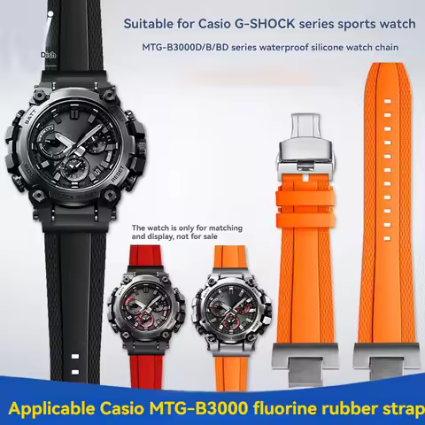 MTG-B3000 Modified quick release FKM strap For Casio G-SHOCK series 5672MTG-B3000 waterproo fluororu