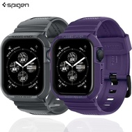 Original Spigen Rugged  Strap With Case Integrated Compatible for Apple Watch Ultra 9 8 7 6 5 4 SE iWatch 49mm 45mm 44mm 42mm 41mm