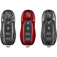100% Pure Genuine Carbon Fiber Key Fob Cover Sporty Trim for Porsche Boxster Turbo Cayenne Panamera 