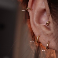 Super Mini Earrings Multi-Size Earrings Korean Plain Circle Small Earrings Mini Glossy Circle Earrin