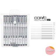10 pcs Copic Multiliner SP Set 10A, Multiliner Pen Set