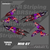 MIO GT sticker striping MIO GT motorbike YAMAHA motorbike sticker variation Racing F-03 TRANSPARENT