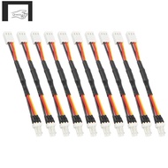 10PCS 3PIN Reduce PC Fan Speed Noise Extension Resistor Cable Wire 3 Pin Male to Female Connector fo