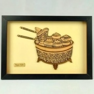 Tepak Sireh / Frame Kraftangan / 2D Art Design / Handmade Kraftangan / Traditional Custom / Sijil Engrave Custom