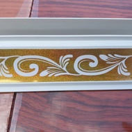 Lis Plafon besar motif bunga emas PVC 6cm