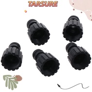 TARSURR 5PCS Faucet Connector, Black PP Hose Adapter, Multipurpose G3/8 Female Thread Hose Connector