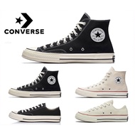Converse Chuck Taylor All Star 70 รองเท้าผ้าใบหุ้มข้อ คอนเวิร์ส 1970s รองเท้าผ้าใบ canvas shoe สีดำ สีขาว ครีม - ต่ำ EUR41=US7.5=26cm