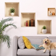 Wall Stickers Plant Potted Plant Bookshelf Painting Core Self-Adhesive Wall Stickers Bedroom Bedroom