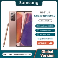 Samsung Galaxy Note20 5G Octa-core 6.7 inches Smartphone 8GB RAM 128GB ROM Snapdragon 865 5G+ Super AMOLED Plus Android 4300mAh 64MP Rear Camera IP68 Fingerprint Android Mobile Phone