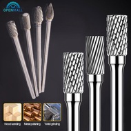 OPENMALL 10cm Length Double Grooves Tungsten Carbide Rotary Files Cutter Files Woodworking Carving E