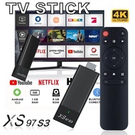 SHIPPINGbebas - XS97 S3 Stick TV Smart Android 10.0 4K HDMI TV STICK Smart Digital TV
