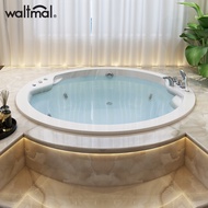 Waterma circular embedded bathtub household acrylic jacuzzi tub couples bath 1.6m