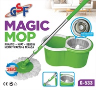 Alat Pel Pembersih Lantai Magic Mop GSF G 533 Perasan Pemeras Stainless Steel