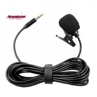 Lavalier Microphone Mic Stereo Audio Mini Wired Mic 3.5mm Plug for Mobile Phone Tablet Laptop