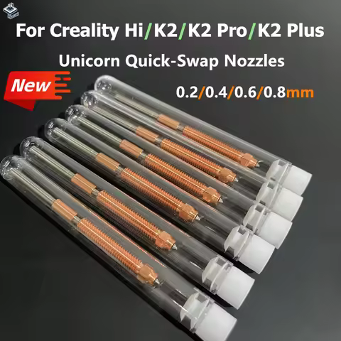 0.2/0.4/0.6/0.8mm Hotend Nozzle for Creality Hi, K2, K2Pro, K2 Plus 3D Printer Unicorn Nozzles K2 Pr