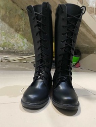 Sepatu mayoret hitam polos laki laki