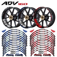 For Honda ADV160 Motorcycle Wheel Hub Sticker Reflective Rim Scooter Hub Strips Decals Accessories