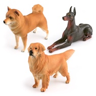 Children's Toys Realistic Animal Model Shiba Inu Doberman Golden Retriever Pet Dog Figurine Ornament