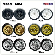 Hot Wheels Diecast Rubber Tire Rims Model (BBS)