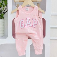 Printed Girl Embroided Sando & Jogger Pants (1-5 y/o)