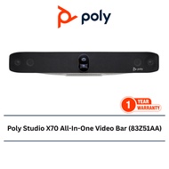 Poly Studio X70 All-In-One Video Bar Kamera, Mikrofon, dan Pembesar suara All in One Untuk Mesyuarat