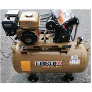 7hp 150L eurox air compressor 4 stroke engine petrol oil tank wheel roller belt meter joint hose hig