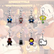 Undertale Game Pixel Keychain Cosplay Sans Flowey Papyrus Asriel Pendant Car Keychain Bag Accessorie